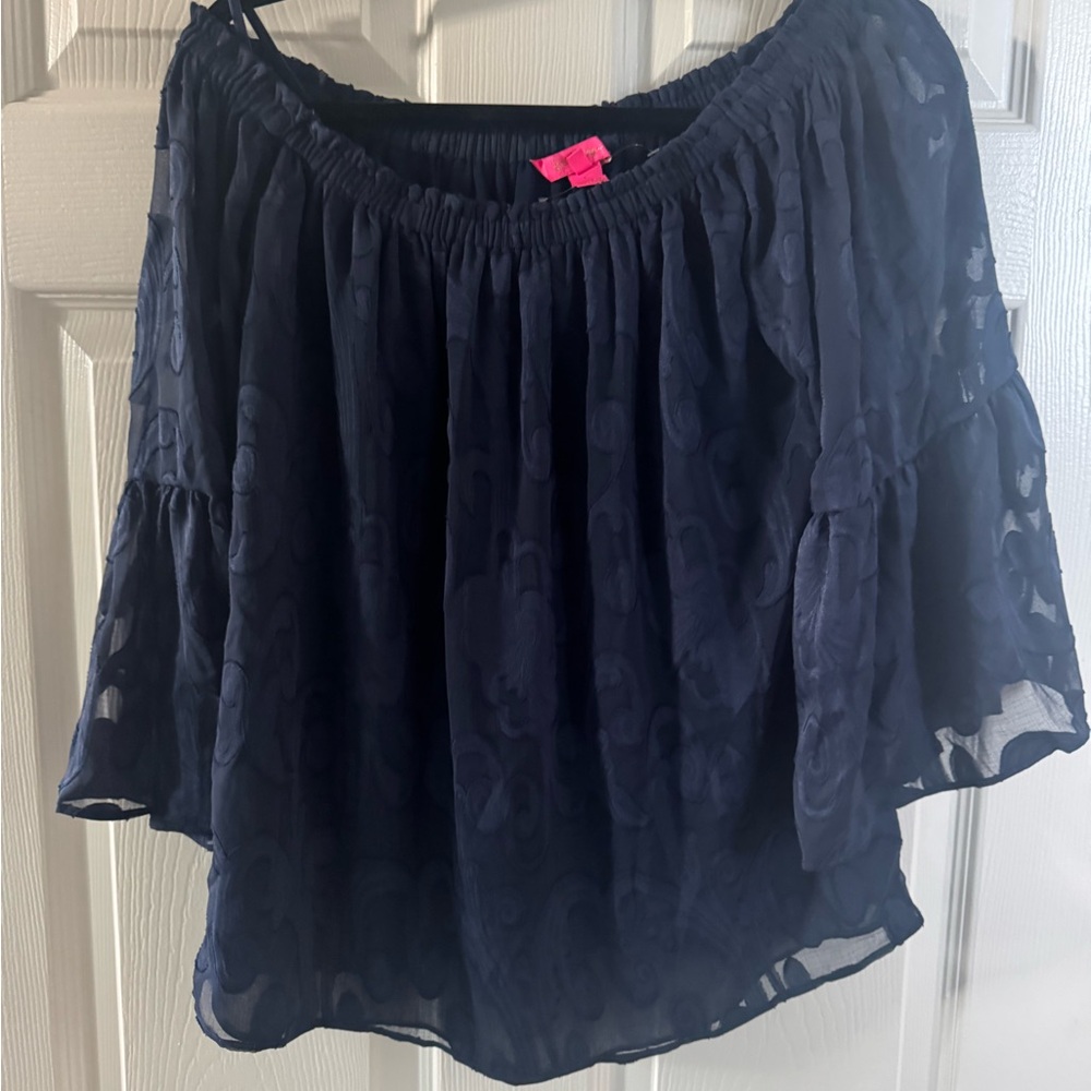 Lilly Pulitzer Nevie off shoulder blue size small
